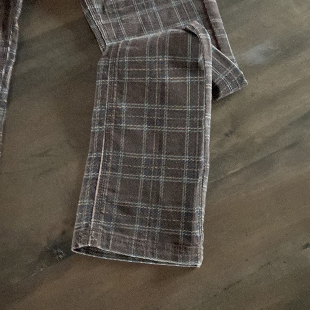 Women’s free people, low rise, straight leg, corduroy plaid pants - Picture 5 of 5